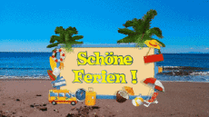 Messagi Tedesco Schöne Ferien Sfondo animato 003 