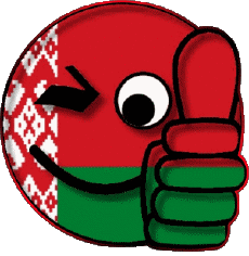 Fahnen Europa Weißrussland Smiley - OK 