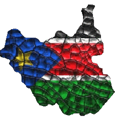 Bandiere Africa Sudan del sud Carta Geografica 