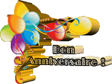 Mensajes Francés Bon Anniversaire Ballons - Confetis 002 