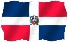 Drapeaux Amériques République Dominicaine Ondulation 