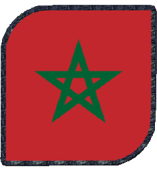 Drapeaux Afrique Maroc Carré 