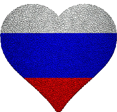 Drapeaux Europe Russie Coeur 