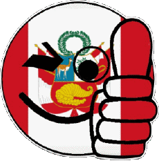 Fahnen Amerika Peru Smiley - OK 