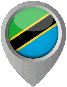 Banderas África Tanzania Marcador de ubicación 