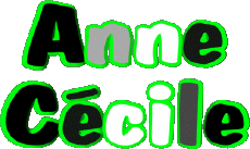 Vorname WEIBLICH - Frankreich A Zusammengesetzter Anne Cécile 