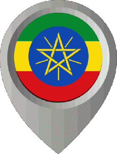 Bandiere Africa Etiopia Perno di posizione 