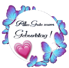 Nachrichten Deutsche Alles Gute zum Geburtstag Schmetterlinge 010 