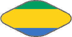 Bandiere Africa Gabon Ovale 02 