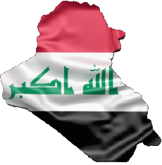 Bandiere Asia Iraq Carta Geografica 