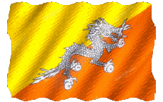 Banderas Asia Bután Ondulación 