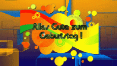 Mensajes Alemán Alles Gute zum Geburtstag Zusammenfassung - geometrisch Fondo animado 002 