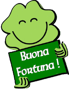 Messages Italian Buona Fortuna Transparent Background 03 