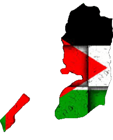 Drapeaux Asie Palestine Carte 