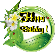 Messages Anglais Happy Birthday Floral 011 