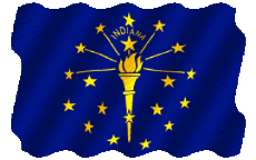 Flags America U.S.A - States Indiana Waving 