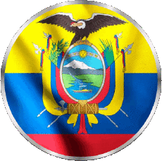Drapeaux Amériques Equateur Rond 