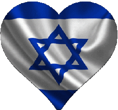 Bandiere Asia Israele Cuore 