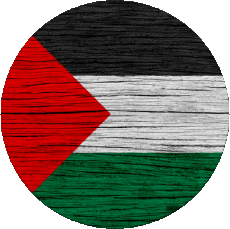 Drapeaux Asie Palestine Rond 