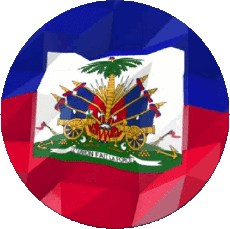 Flags America Haiti Rond 