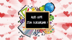 Messages German Alles Gute zum Schulbeginn Animated Background 006 