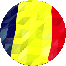 Drapeaux Afrique Tchad Rond 