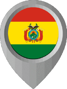 Fahnen Amerika Bolivien Standort-Pin 