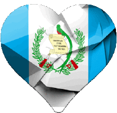 Fahnen Amerika Guatemala Herz 