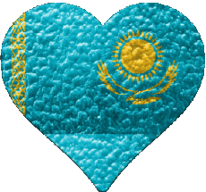 Flags Asia Kazakhstan Heart 