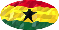 Drapeaux Afrique Ghana Ovale 