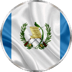 Drapeaux Amériques Guatemala Rond 