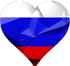 Flags Europe Russia Heart 