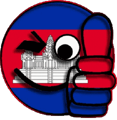 Banderas Asia Camboya Smiley - OK 