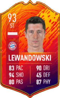 Multimedia Videospiele F I F A - Karten Spieler Polen Robert Lewandowski 