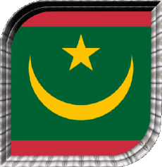 Bandiere Africa Mauritania Quadrato 