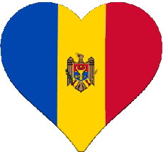 Flags Europe Moldova Heart 