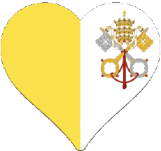 Bandiere Europa Vaticano Cuore 