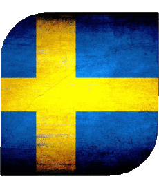 Flags Europe Sweden Square 