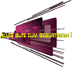 Messages German Alles Gute zum Geburtstag Zusammenfassung - geometrisch Transparent Background 020 