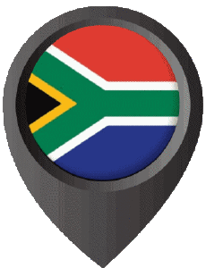 Banderas África Africa del Sur Marcador de ubicación 