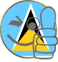 Flags America St. Lucia Smiley - OK 