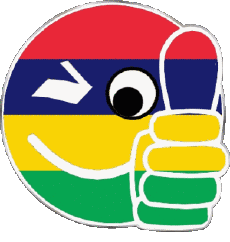 Fahnen Afrika Mauritius Smiley - OK 