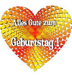Messages German Alles Gute zum Geburtstag Herz 007 