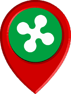 Drapeaux Europe Italie Lombardie Epingle de Localisation 