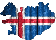 Drapeaux Europe Islande Carte 