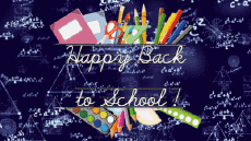 Nachrichten Englisch Happy Back to School Animierter Hintergrund 002 