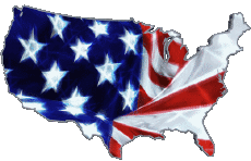 Bandiere America U.S.A - Nazionale Carta Geografica 