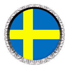 Drapeaux Europe Suède Rond - Anneaux 
