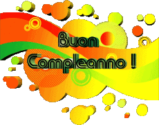 Messages Italian Buon Compleanno Astratto - Geometrico Transparent Background 009 