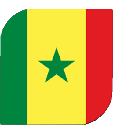 Drapeaux Afrique Sénégal Carré 